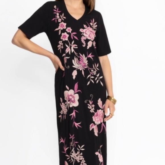 NWT Johnny Was XL Embroidered Knit Dress - Picture 1 of 7